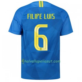 Jalkapallo Pelipaidat Brasilia Filipe Luis 6 World Cup 2018 Vieraspaita